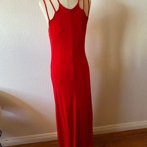 JS Collections Red formal evening dress
